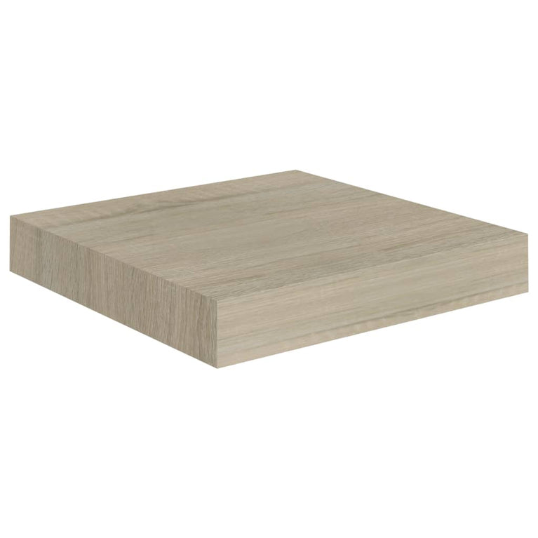 Wandschappen zwevend 2 st 23x23,5x3,8 cm MDF eikenkleurig MeubelReus