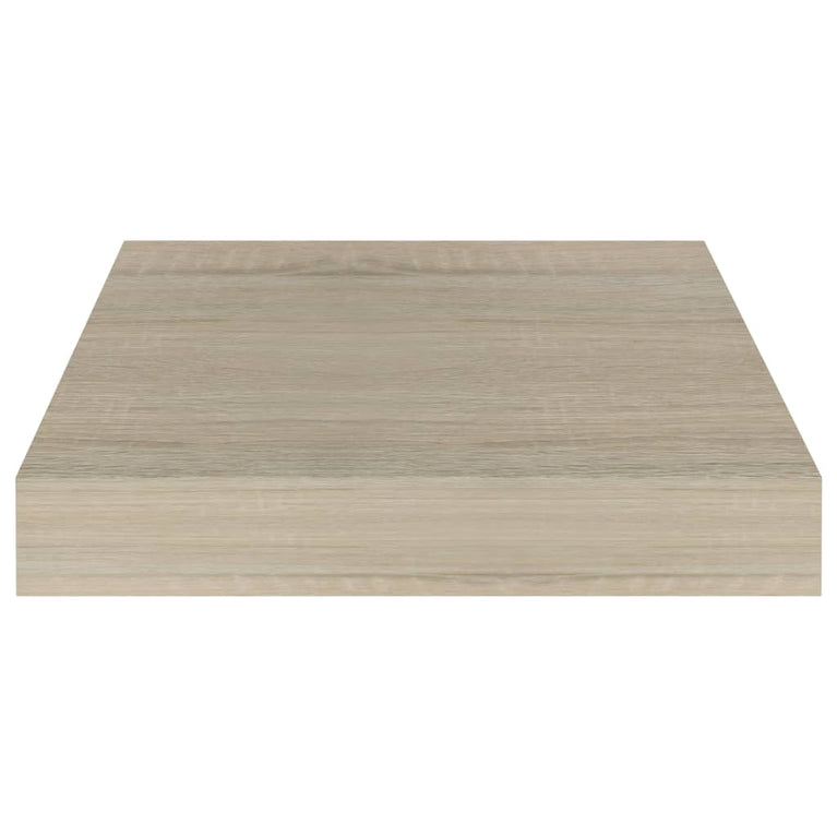 Wandschappen zwevend 2 st 23x23,5x3,8 cm MDF eikenkleurig MeubelReus