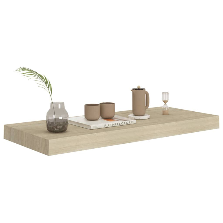 Wandschappen zwevend 4 st 60x23,5x3,8 cm MDF eikenkleurig MeubelReus