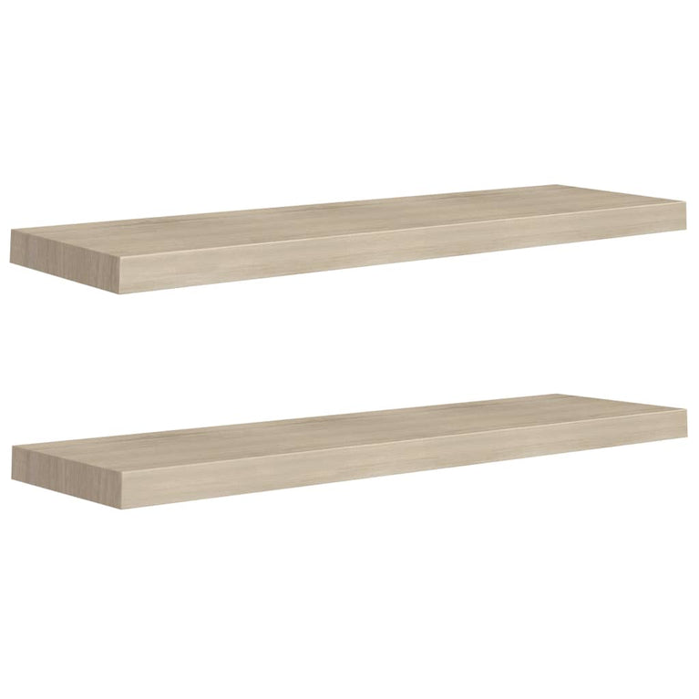 Wandschappen zwevend 2 st 90x23,5x3,8 cm MDF eikenkleurig MeubelReus