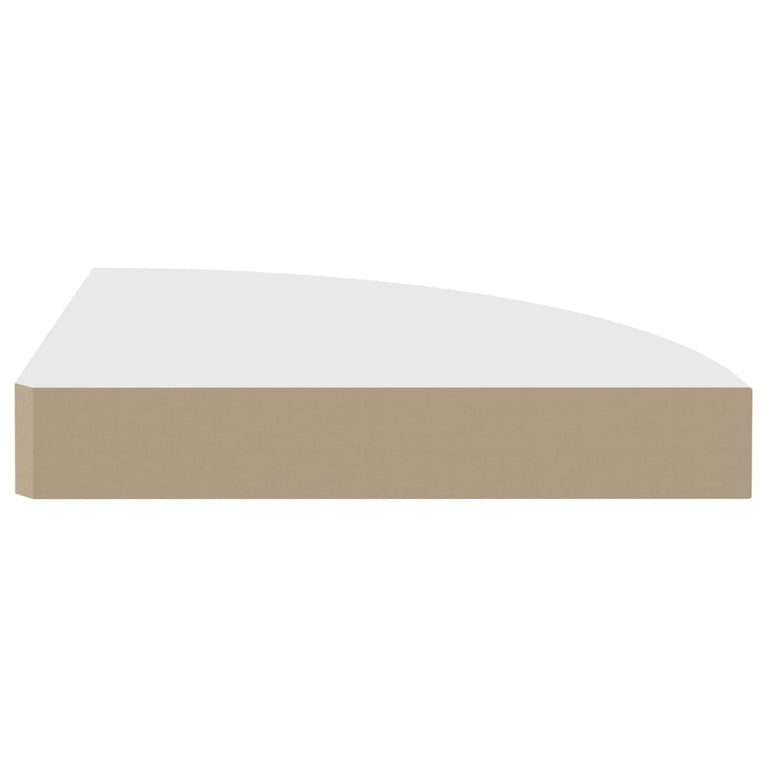 Hoekschappen zwevend 4 st 25x25x3,8 cm MDF wit MeubelReus