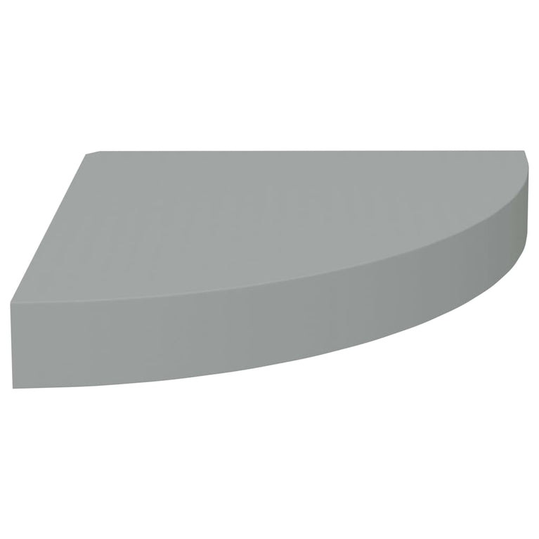 Hoekschap zwevend 25x25x3,8 cm MDF grijs MeubelReus