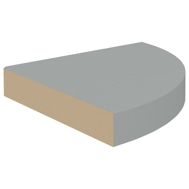 Hoekschap zwevend 25x25x3,8 cm MDF grijs MeubelReus
