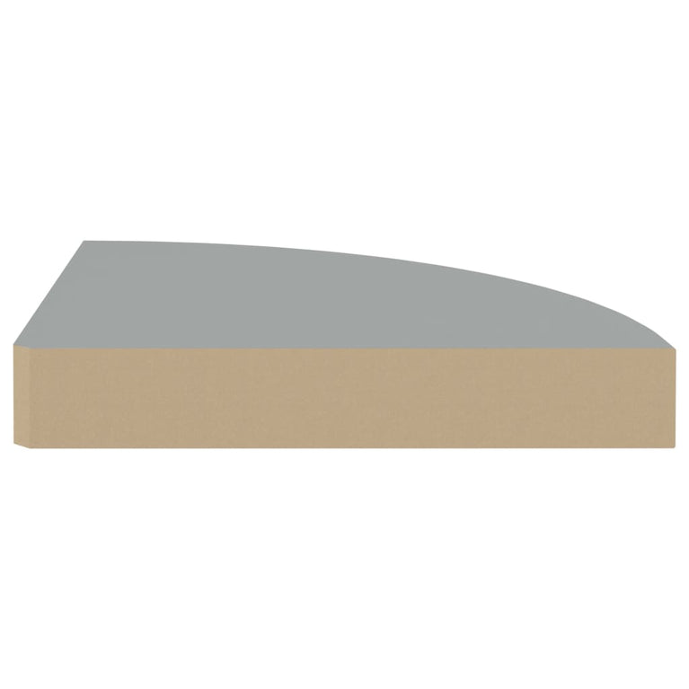 Hoekschap zwevend 25x25x3,8 cm MDF grijs MeubelReus