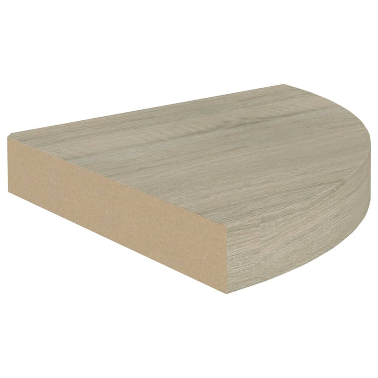 Hoekschap zwevend 25x25x3,8 cm MDF eikenkleurig