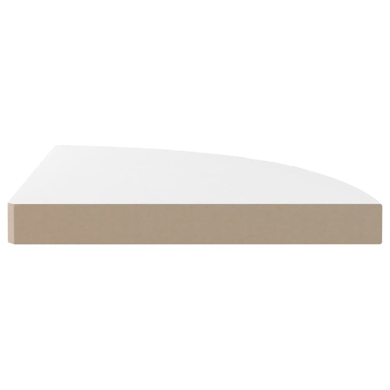 Hoekschap zwevend 35x35x3,8 cm MDF hoogglans wit MeubelReus