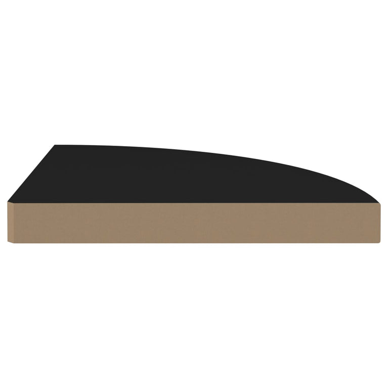 Hoekschap zwevend 35x35x3,8 cm MDF zwart