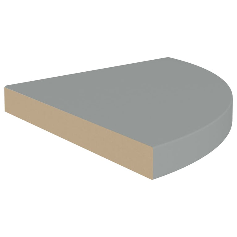 Hoekschap zwevend 35x35x3,8 cm MDF grijs MeubelReus