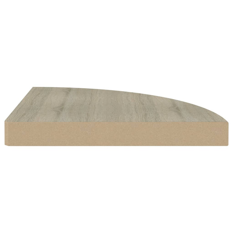 Hoekschap zwevend 35x35x3,8 cm MDF eikenkleurig MeubelReus