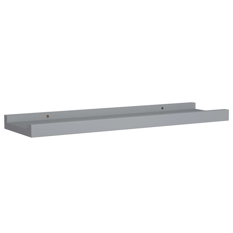 Fotoplanken 2 st 40x9x3 cm MDF grijs