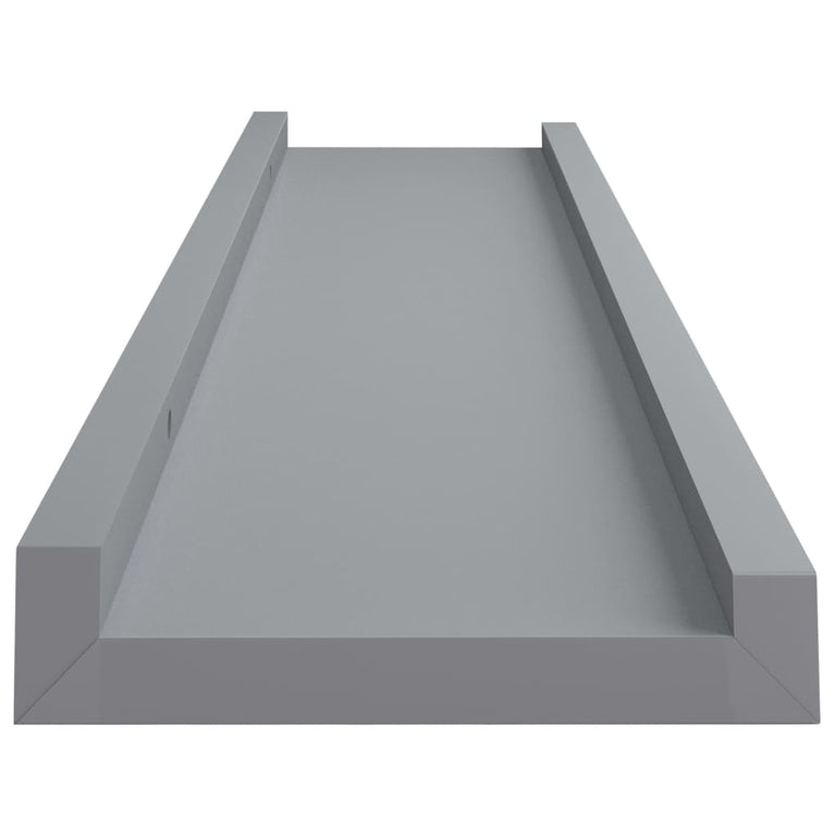 Fotoplanken 2 st 40x9x3 cm MDF grijs