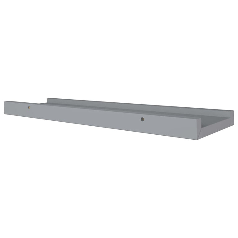 Fotoplanken 2 st 40x9x3 cm MDF grijs
