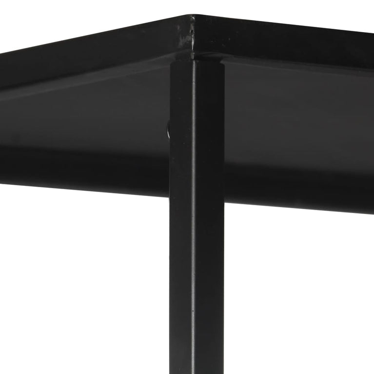 Boekenkast 80x35x180 cm ruw mangohout en ijzer MeubelReus