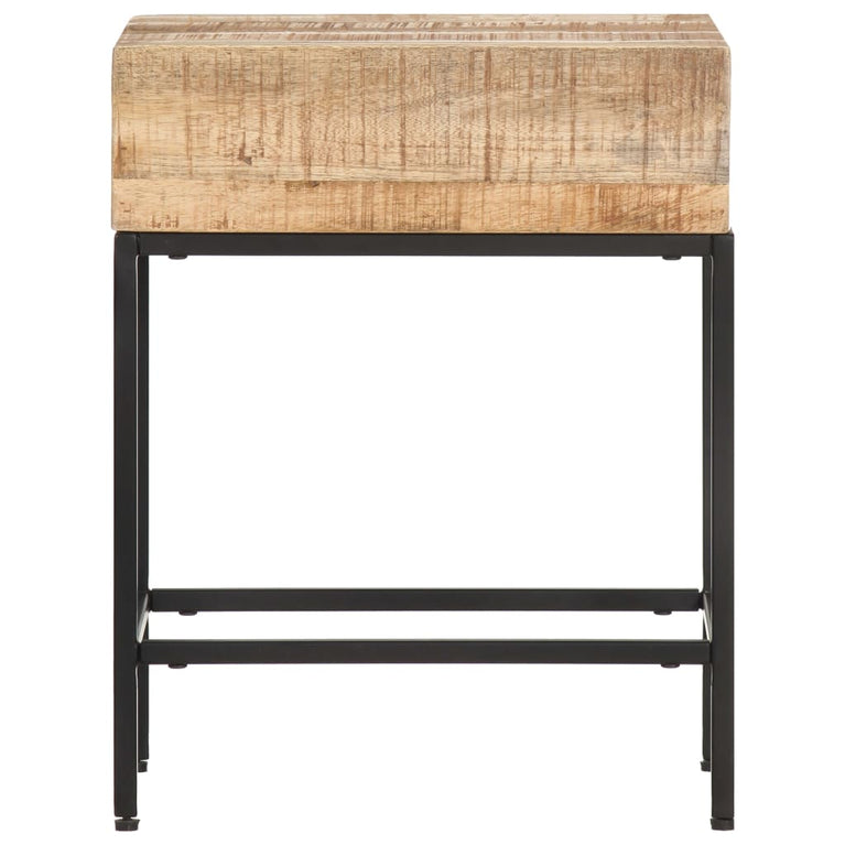 Bijzettafel 40x30x50 cm massief ruw mangohout MeubelReus