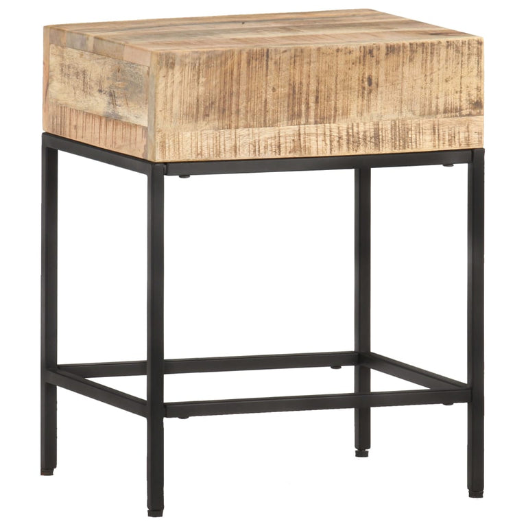 Bijzettafel 40x30x50 cm massief ruw mangohout MeubelReus