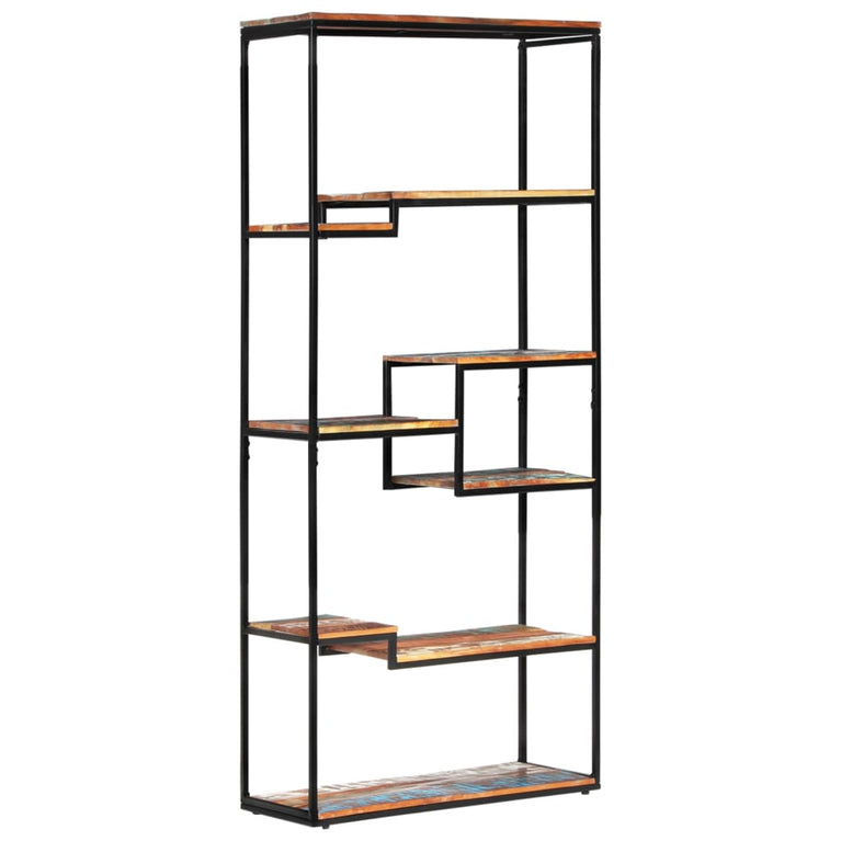 Boekenkast 80x30x180 cm massief gerecycled hout MeubelReus