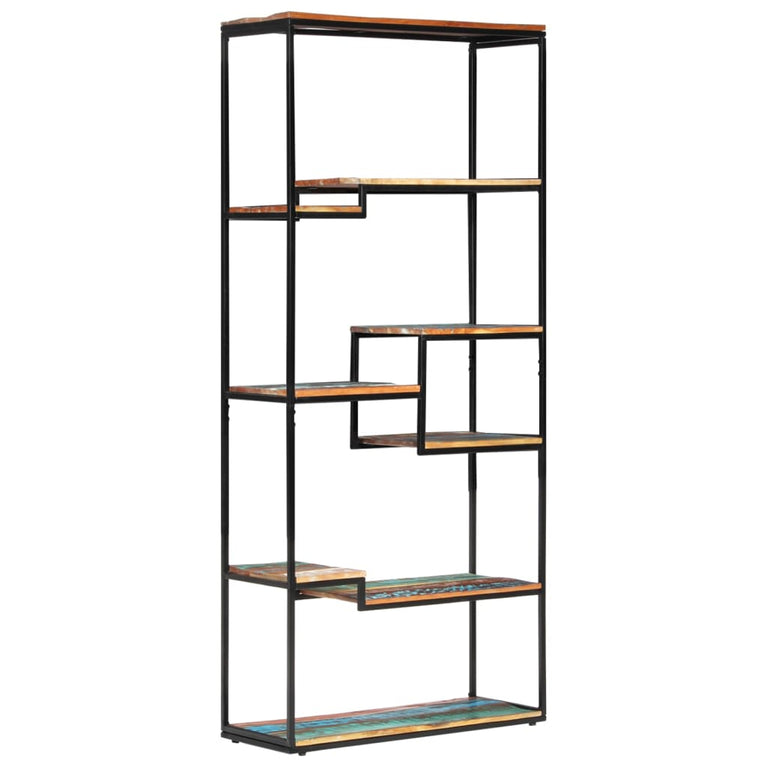 Boekenkast 80x30x180 cm massief gerecycled hout MeubelReus