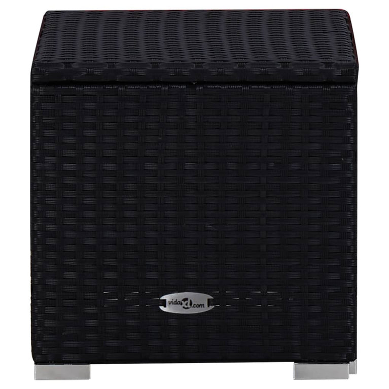 Ligbed met kussen en theetafel poly rattan rood MeubelReus