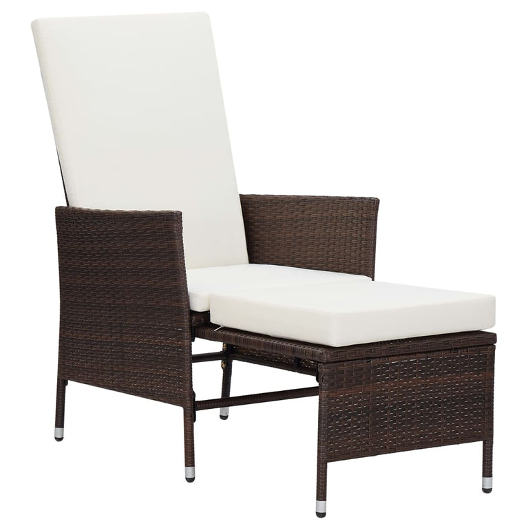 2-delige Loungeset met kussens poly rattan bruin MeubelReus