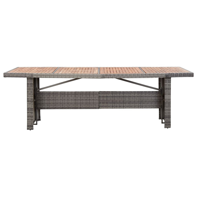 Tuintafel 240x90x74 cm poly rattan en massief acaciahout MeubelReus