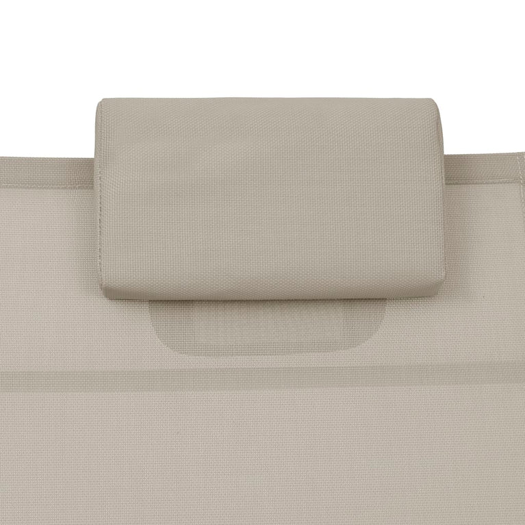 Ligbed aluminium en textileen crème MeubelReus
