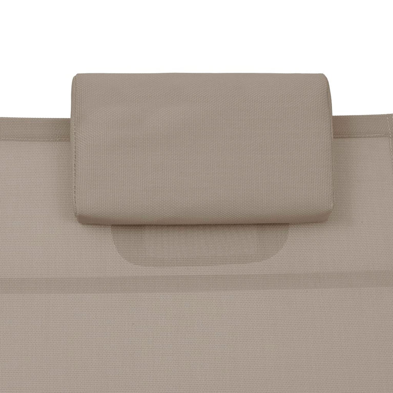 Ligbed aluminium en textileen taupe MeubelReus