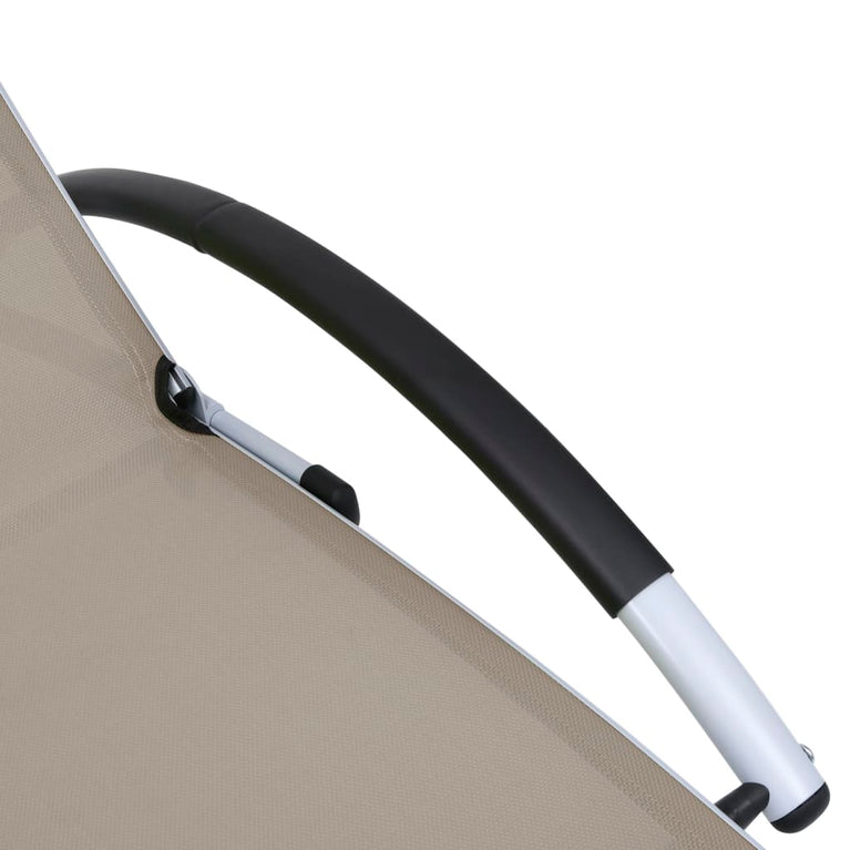Ligbed aluminium en textileen taupe MeubelReus