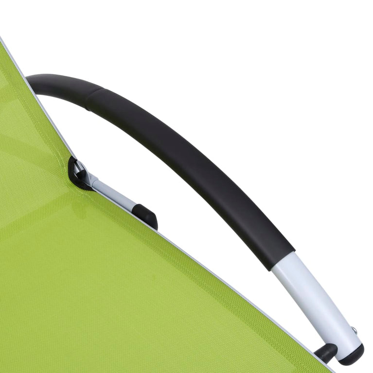 Ligbed aluminium en textileen groen MeubelReus