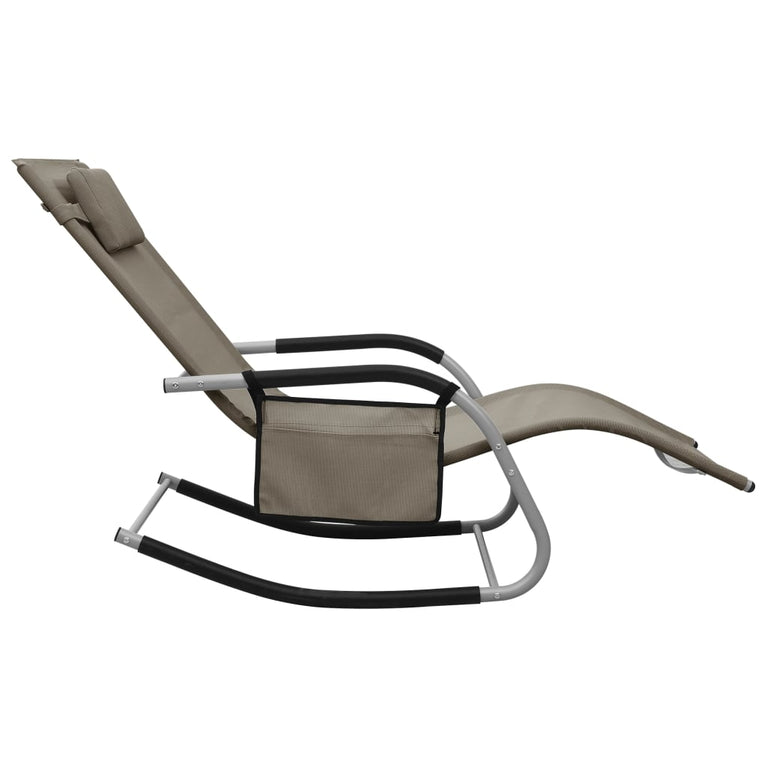 Ligbed textileen taupe en grijs MeubelReus