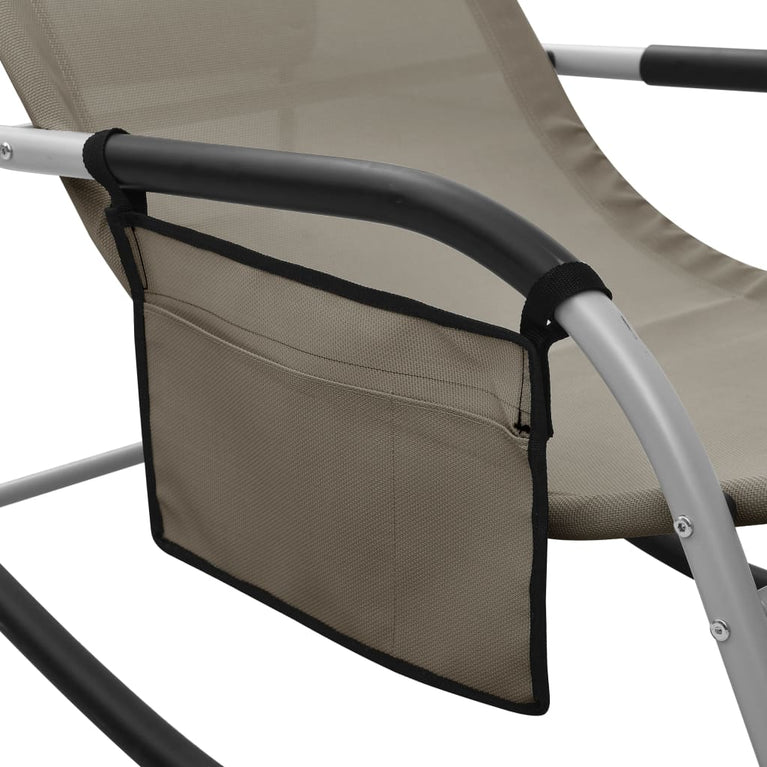 Ligbed textileen taupe en grijs MeubelReus