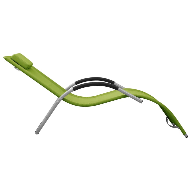 Ligbed textileen groen en grijs MeubelReus