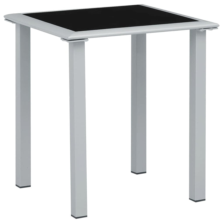 Ligbedden 2 st met tafel aluminium crèmekleurig MeubelReus