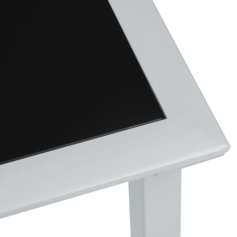 Ligbedden 2 st met tafel aluminium taupekleurig MeubelReus