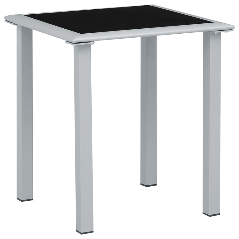 Ligbedden 2 st met tafel aluminium taupekleurig MeubelReus