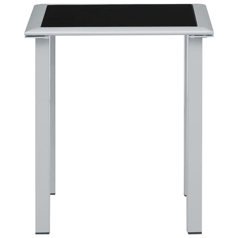 Ligbedden 2 st met tafel aluminium taupekleurig MeubelReus