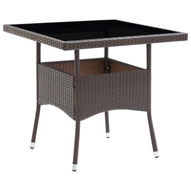 Tuintafel poly rattan bruin MeubelReus