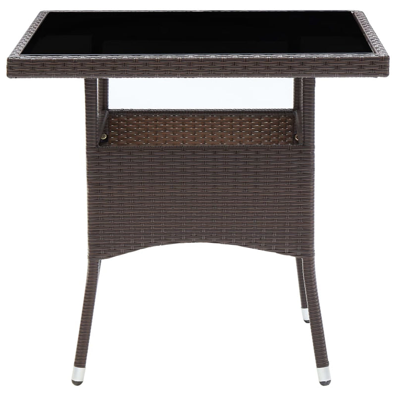 Tuintafel poly rattan bruin MeubelReus