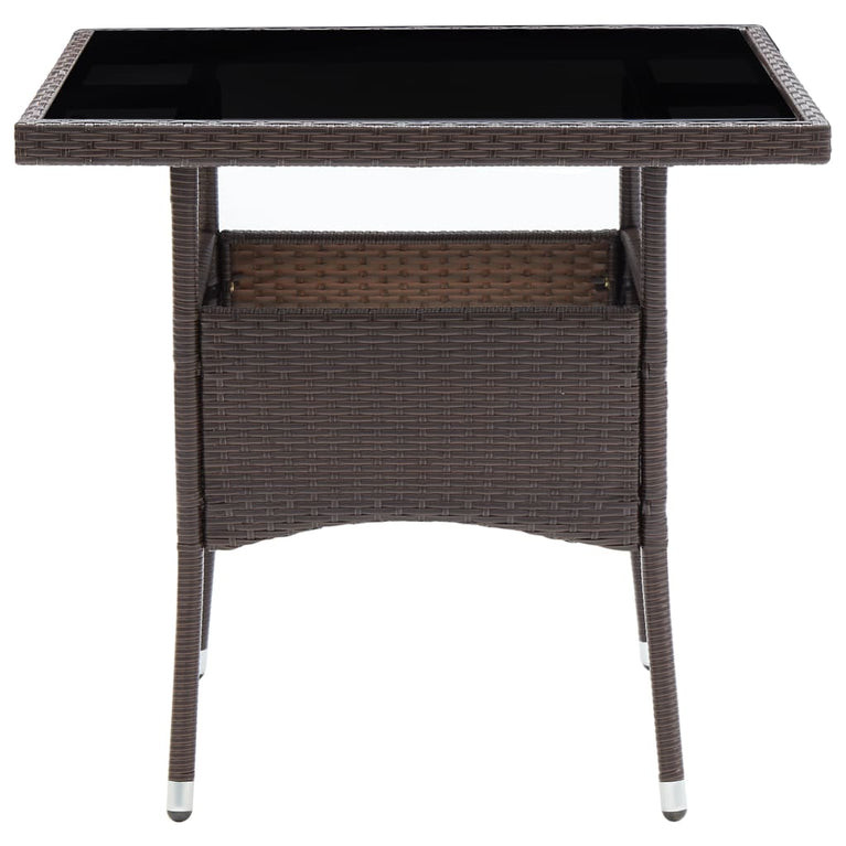 Tuintafel poly rattan bruin MeubelReus