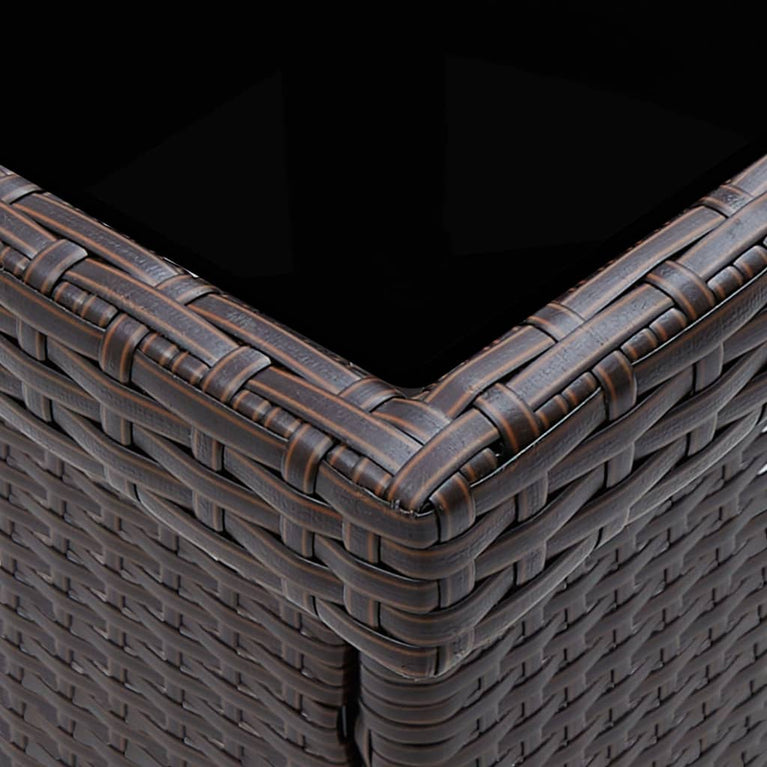 Tuintafel poly rattan bruin MeubelReus