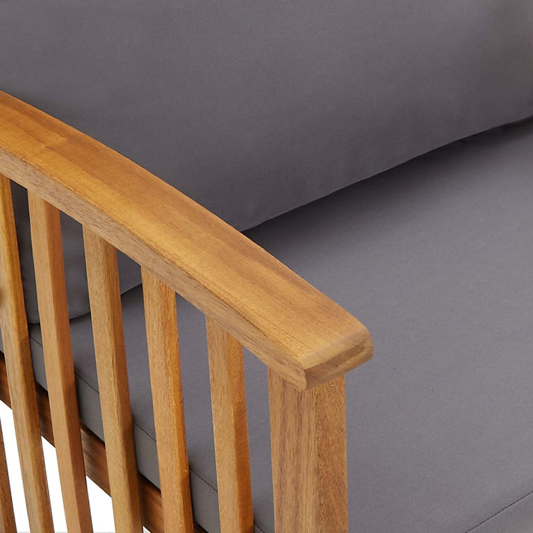 Tuinstoelen 2 st met kussens massief acaciahout MeubelReus