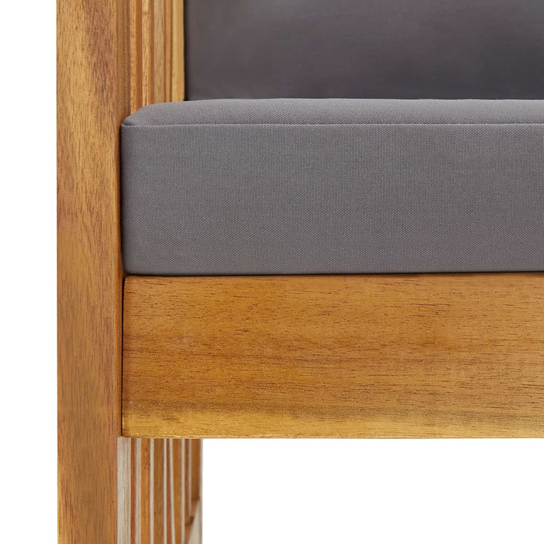 Tuinstoelen 2 st met kussens massief acaciahout MeubelReus