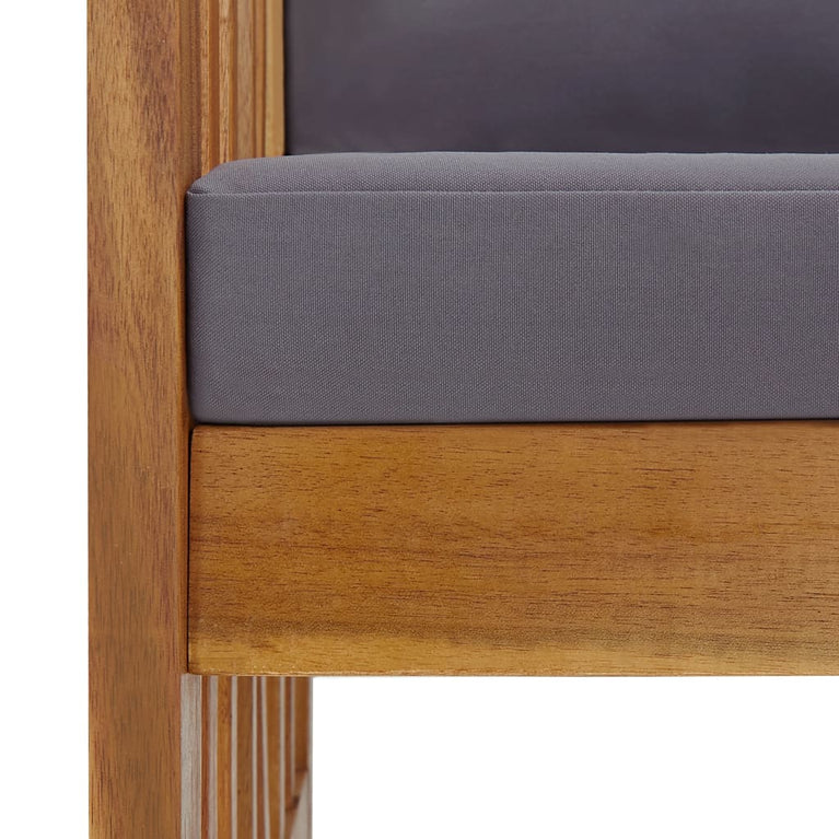 Tuinbank met kussens 119 cm massief acaciahout MeubelReus