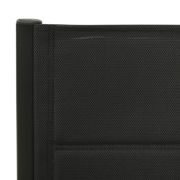 Tuinstoelen 2 st inklapbaar textileen aluminium zwart MeubelReus