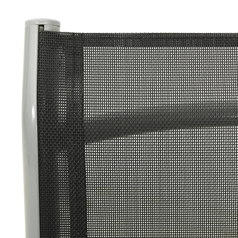 Tuinstoelen 2 st verstelbaar textileen aluminium zilverkleurig MeubelReus