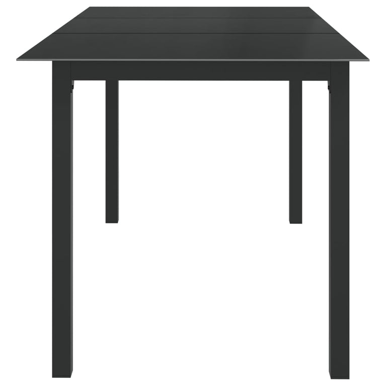 Tuintafel 150x90x74 cm aluminium en glas zwart MeubelReus