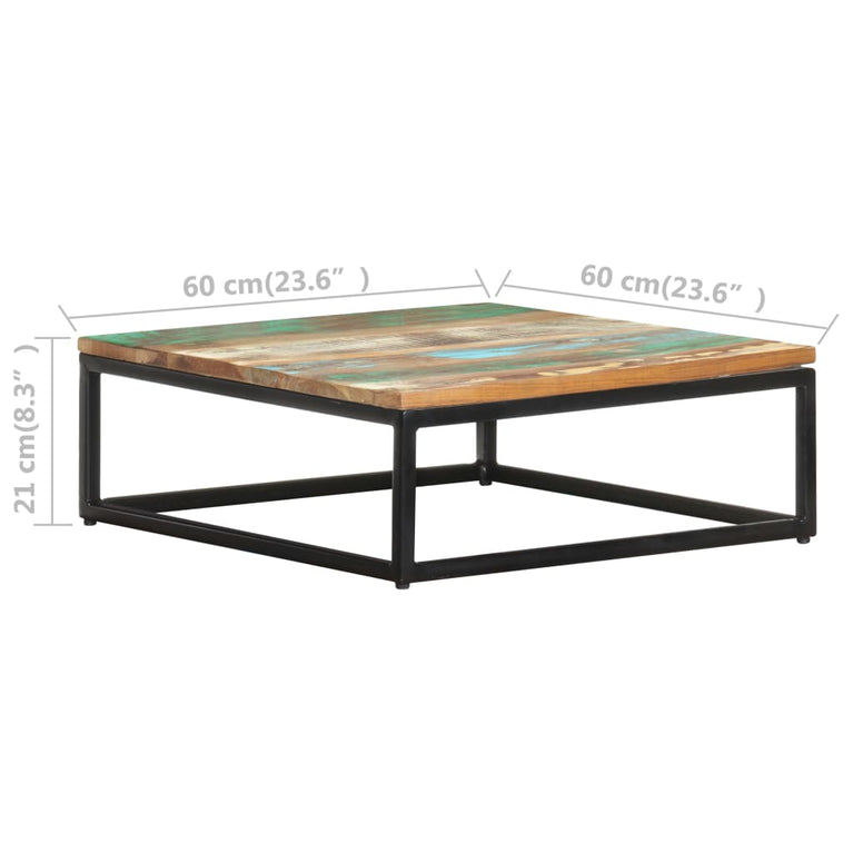 2-delige Salontafelset massief gerecycled hout