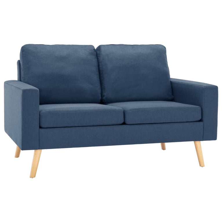 2-delig Bankstel stof blauw