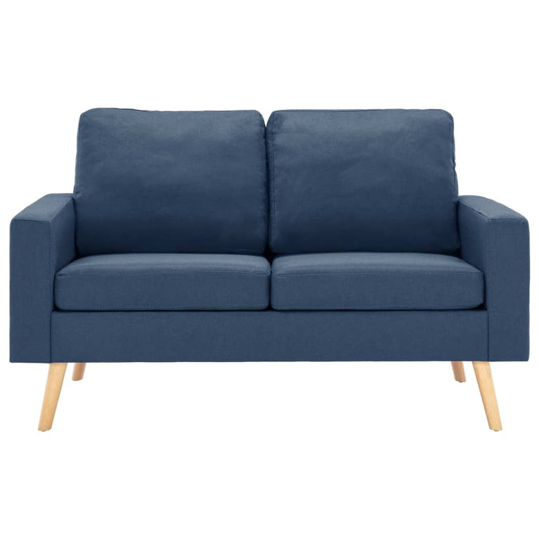 2-delig Bankstel stof blauw