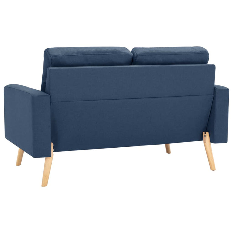 2-delig Bankstel stof blauw