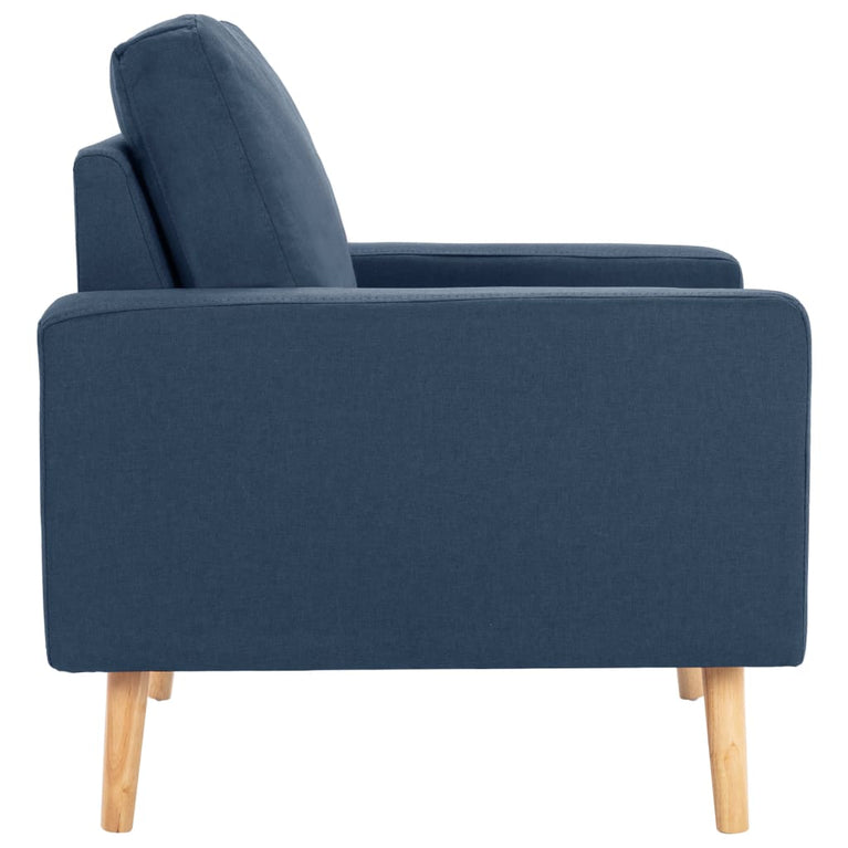 2-delig Bankstel stof blauw